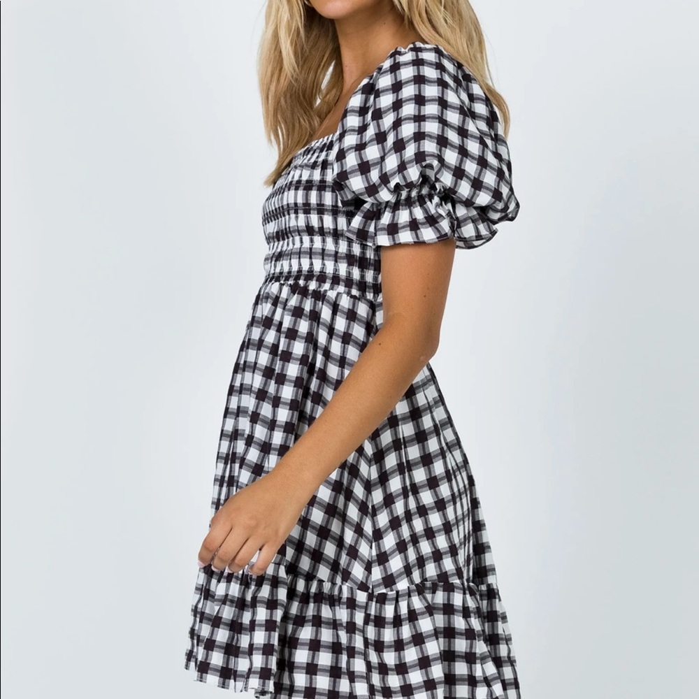 Princess Polly ADELIO MINI DRESS BLACK / WHITE 8